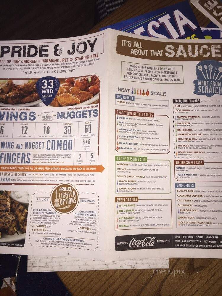 Wild Wing Cafe - Charlotte, NC menu_pic