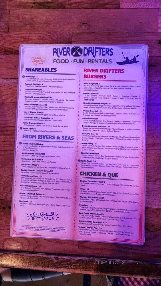 Suck Creek Grocery, Bar and Grill - Chattanooga, TN menu_pic