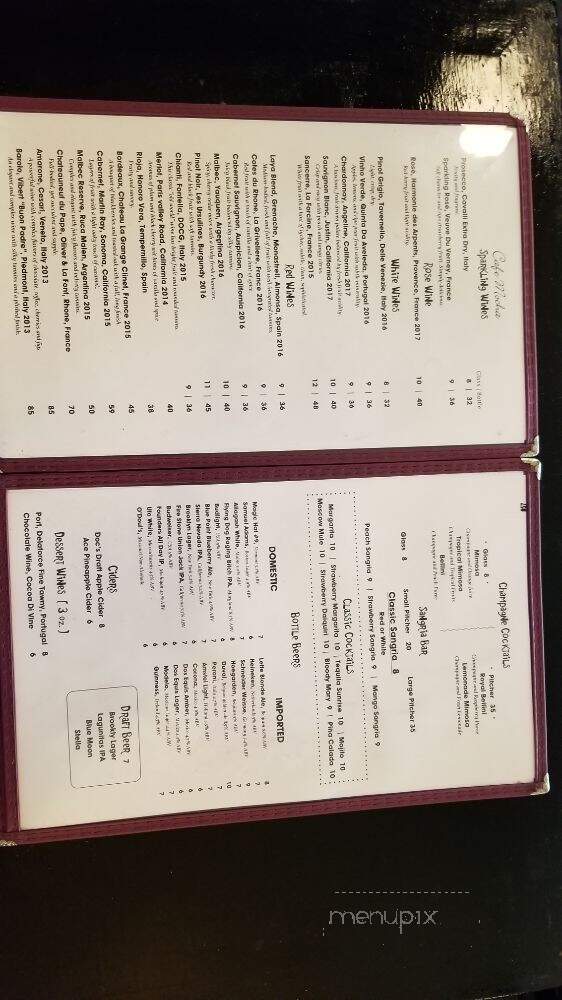 Cafe Moha - New York, NY menu_pic