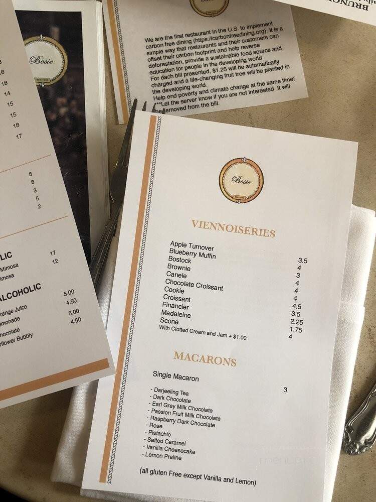Bosie Tea Parlor - New York, NY menu_pic