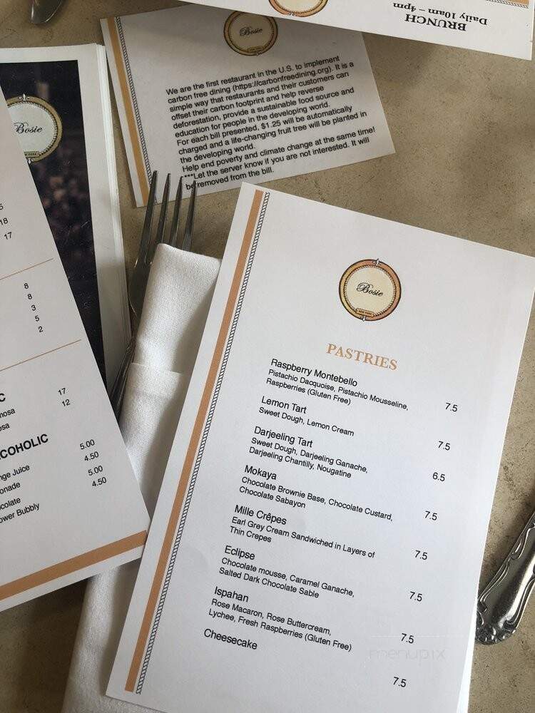 Bosie Tea Parlor - New York, NY menu_pic