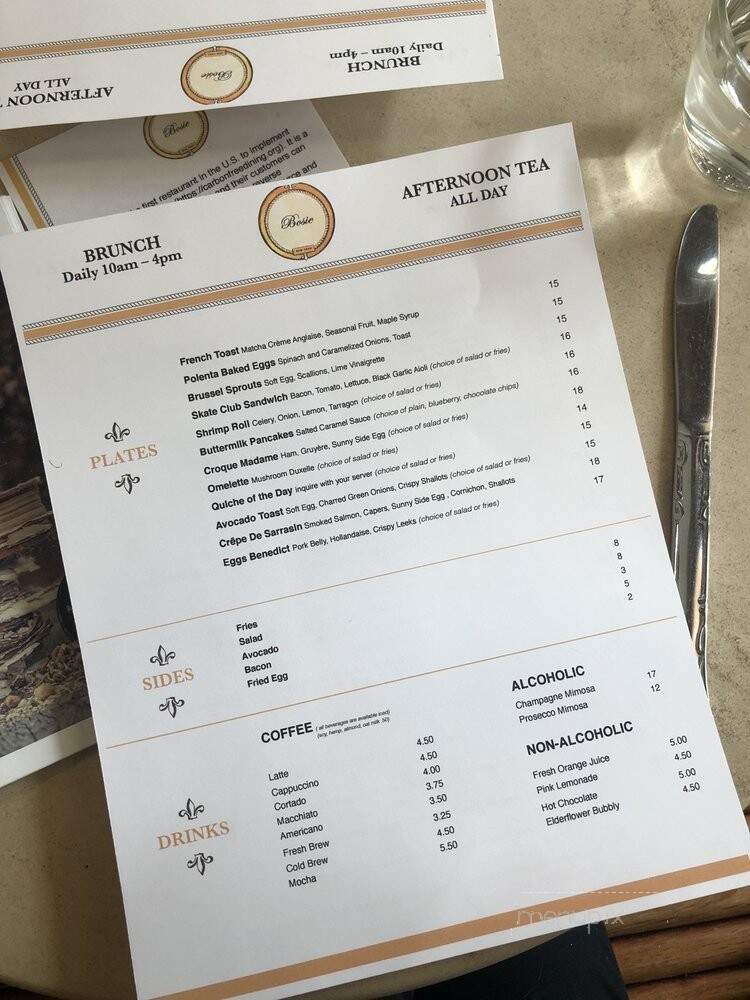 Bosie Tea Parlor - New York, NY menu_pic
