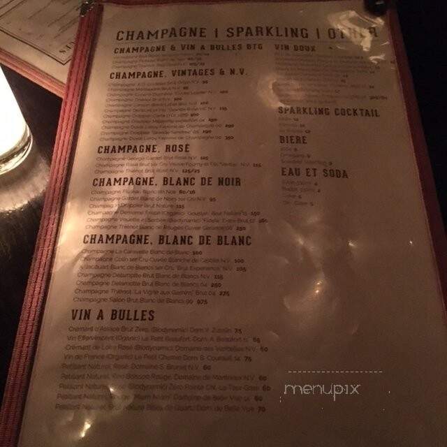 Vin Sur Vingt - New York, NY menu_pic
