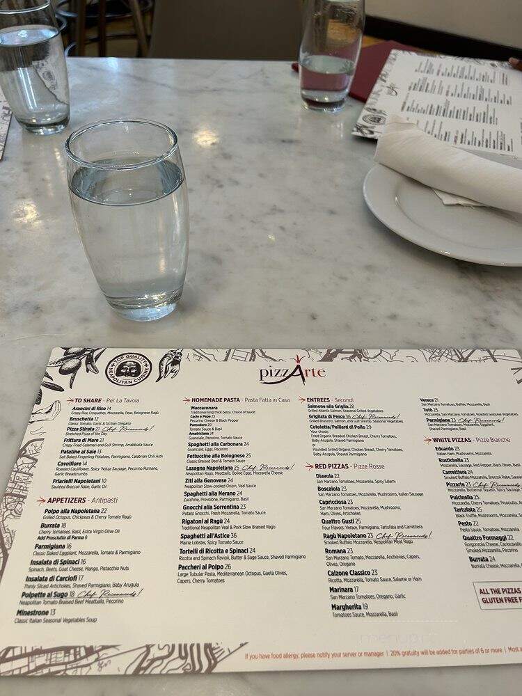 PizzArte - New York, NY menu_pic