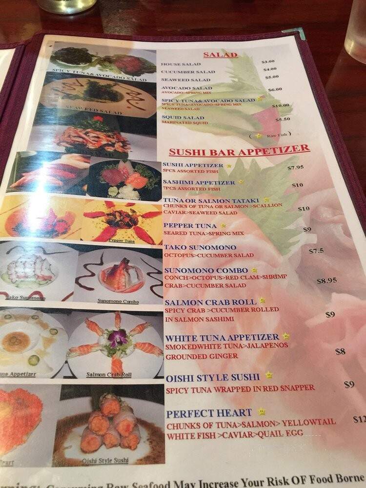 Oishi Sushi - Chesapeake, VA menu_pic