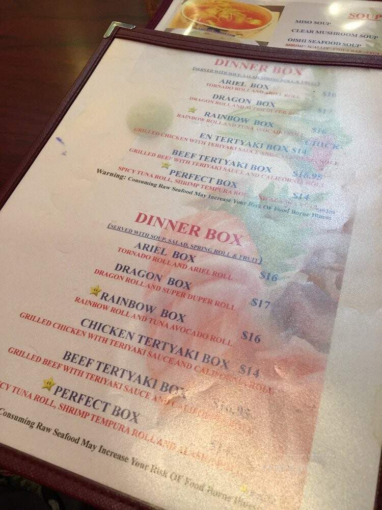 Oishi Sushi - Chesapeake, VA menu_pic