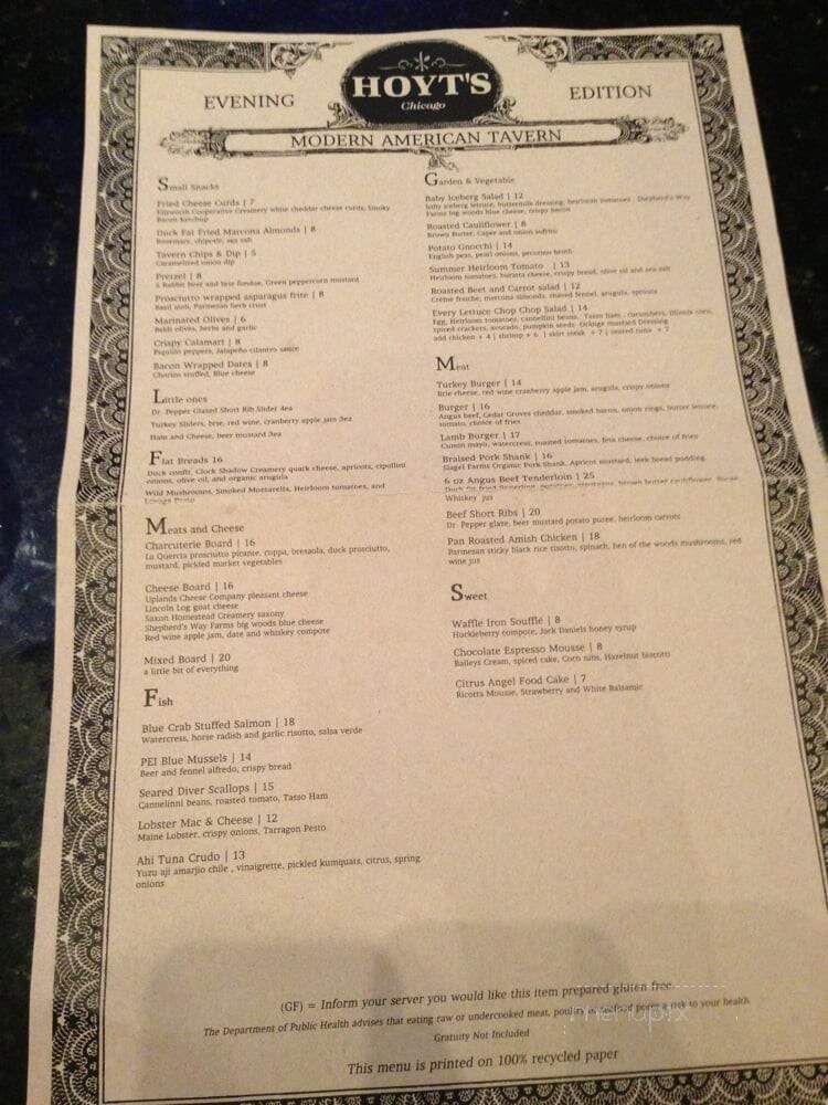 Hoyts Chicago - Chicago, IL menu_pic
