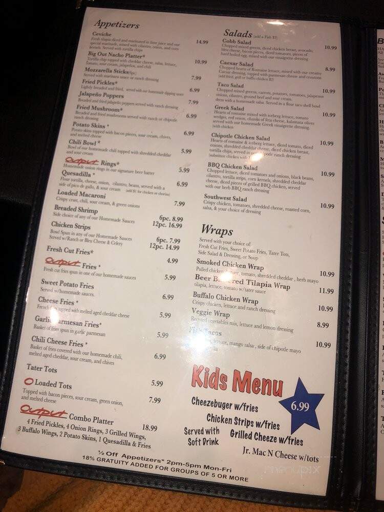 Output Sports Lounge - Chicago, IL menu_pic