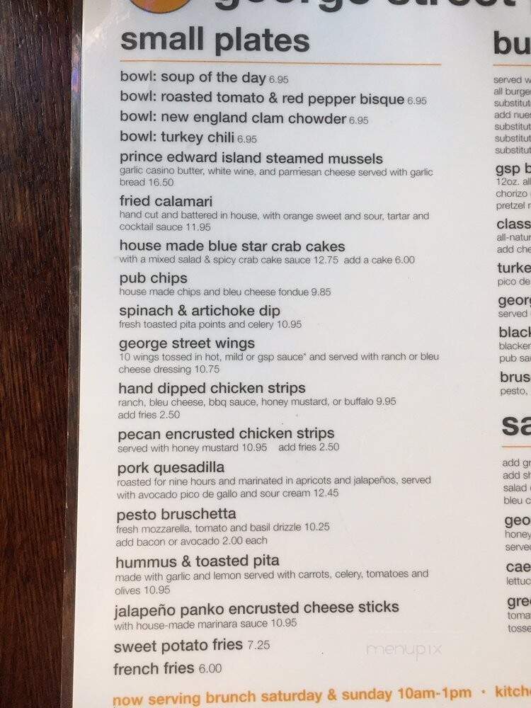 George Street Pub - Chicago, IL menu_pic