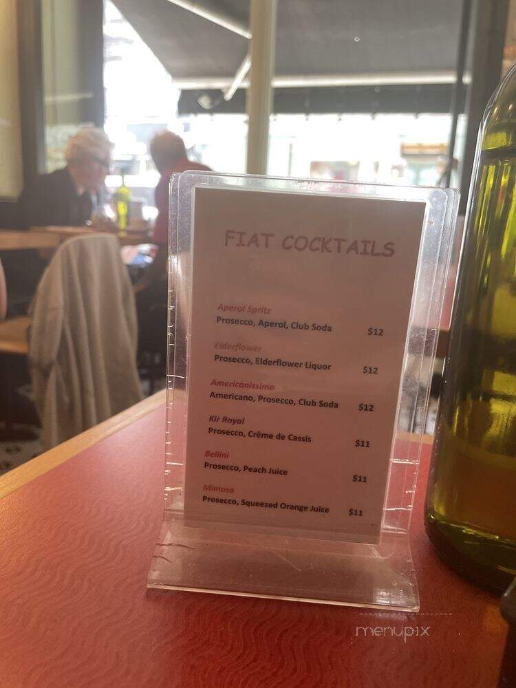 Fiat Cafe - New York, NY menu_pic