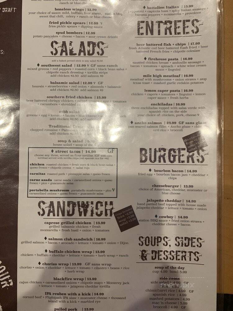 The Firehouse Grill - Cincinnati, OH menu_pic