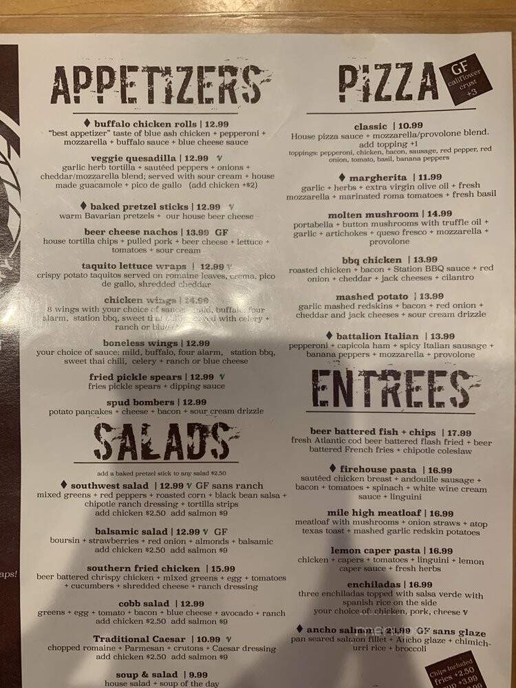 The Firehouse Grill - Cincinnati, OH menu_pic