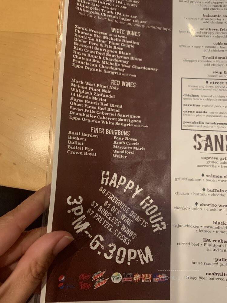 The Firehouse Grill - Cincinnati, OH menu_pic