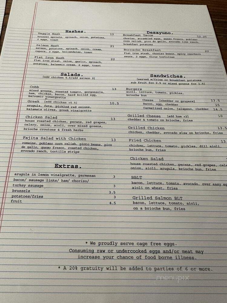 Half Half - Clayton, MO menu_pic