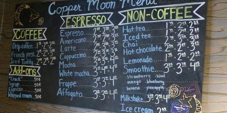The Copper Moon - Cleveland, OH menu_pic