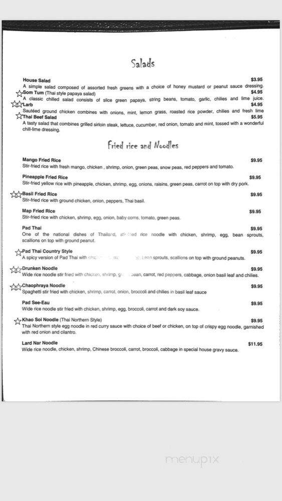 Map of Thailand - Cleveland, OH menu_pic