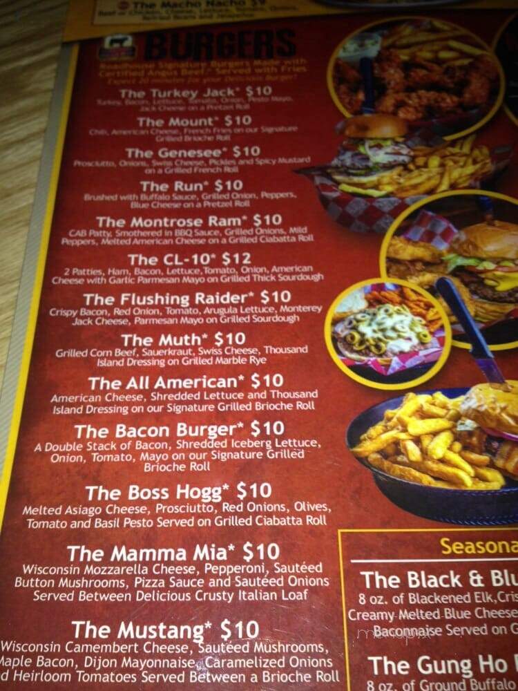 Clio Roahouse - Clio, MI menu_pic