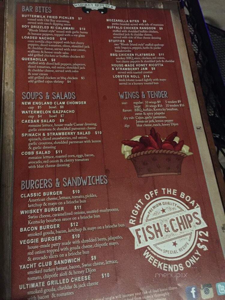 Whiskey Republic - Providence, RI menu_pic