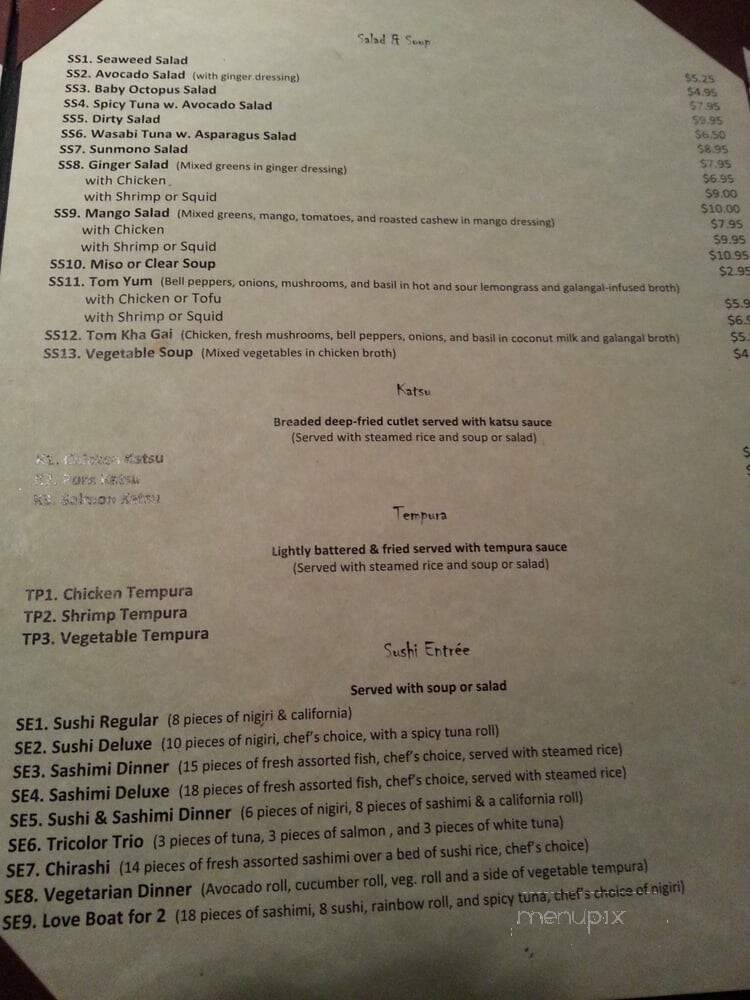 Wasabi Sushi and Thai - Columbus, GA menu_pic