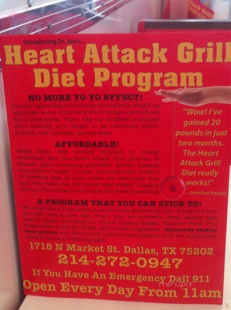 Heart Attack Grill - Dallas, TX menu_pic