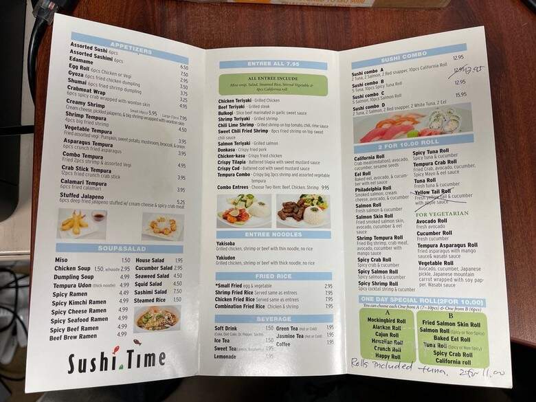 Sushi Time - Dallas, TX menu_pic
