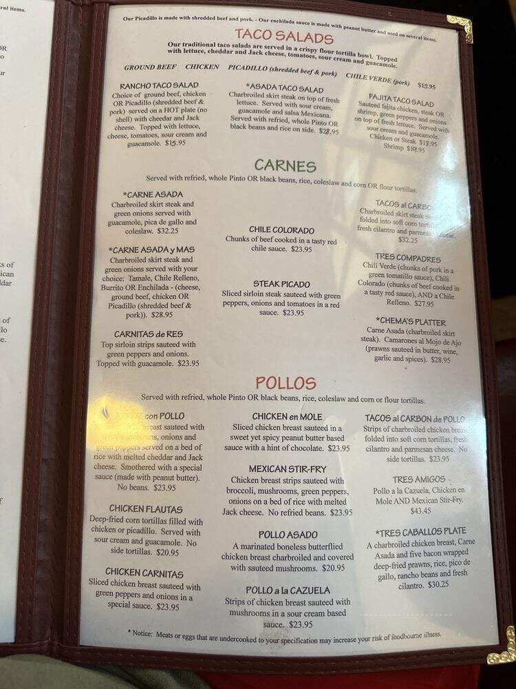 El Ranchito - Davenport, WA menu_pic
