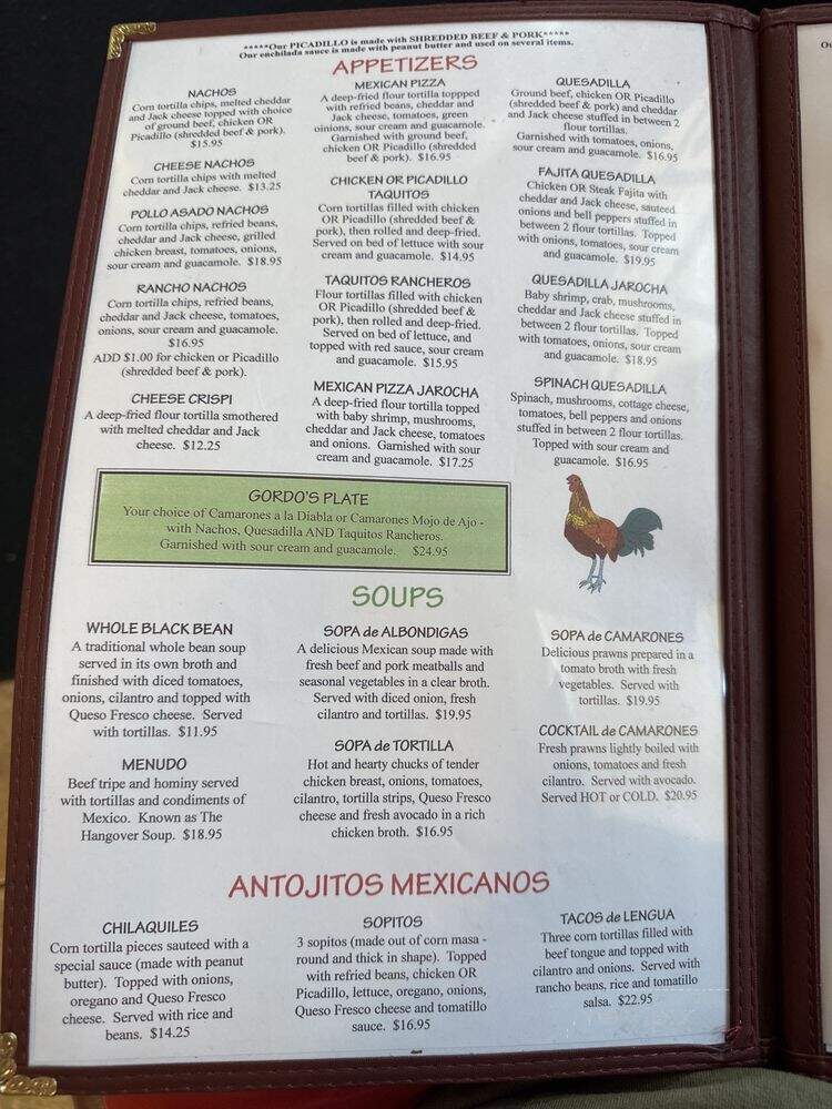 El Ranchito - Davenport, WA menu_pic