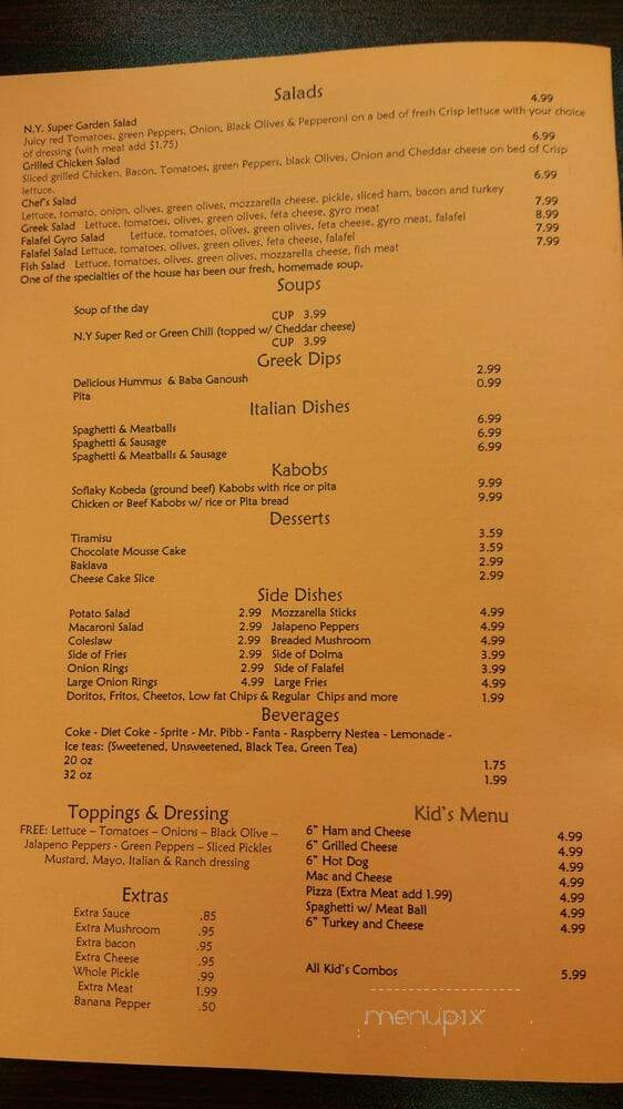 New York Super Gyros Subs - Denver, CO menu_pic