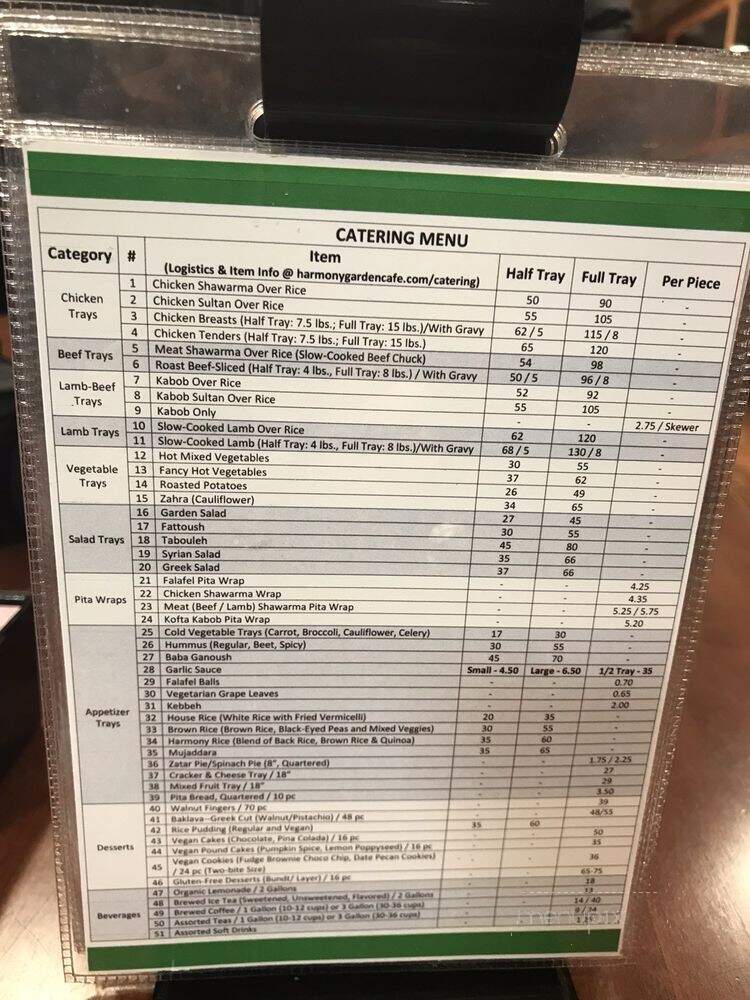 Harmonie Garden - Detroit, MI menu_pic