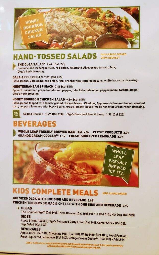 Olga's Fresh Market Grille - Detroit, MI menu_pic
