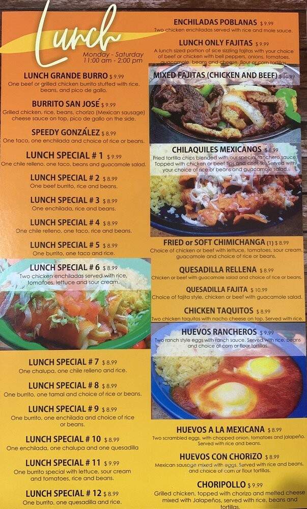 El Metate - Detroit Lakes, MN menu_pic