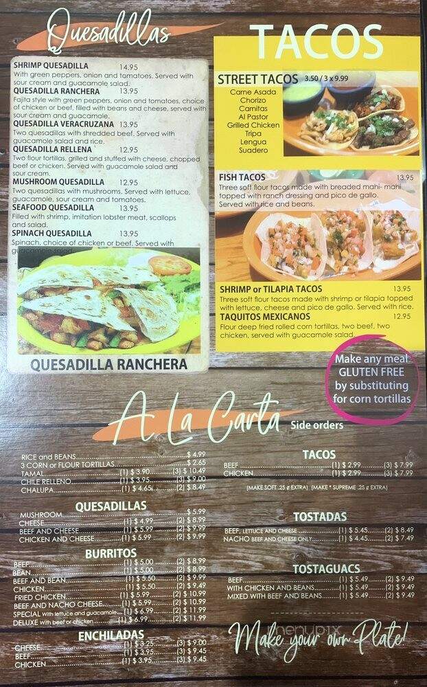 El Metate - Detroit Lakes, MN menu_pic
