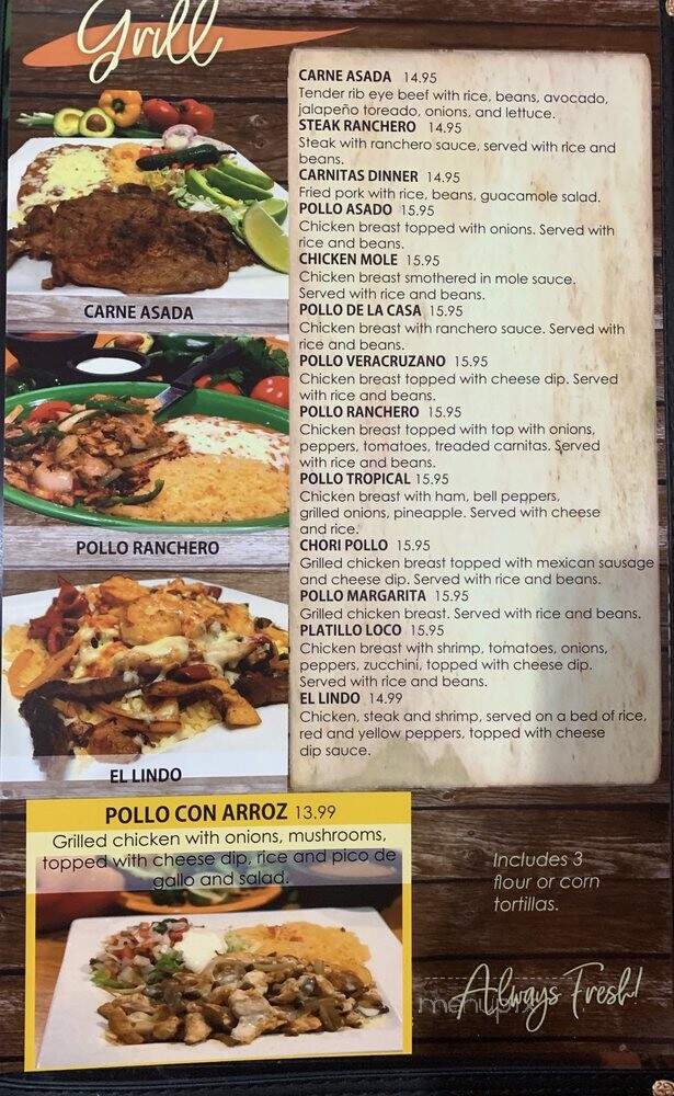 El Metate - Detroit Lakes, MN menu_pic