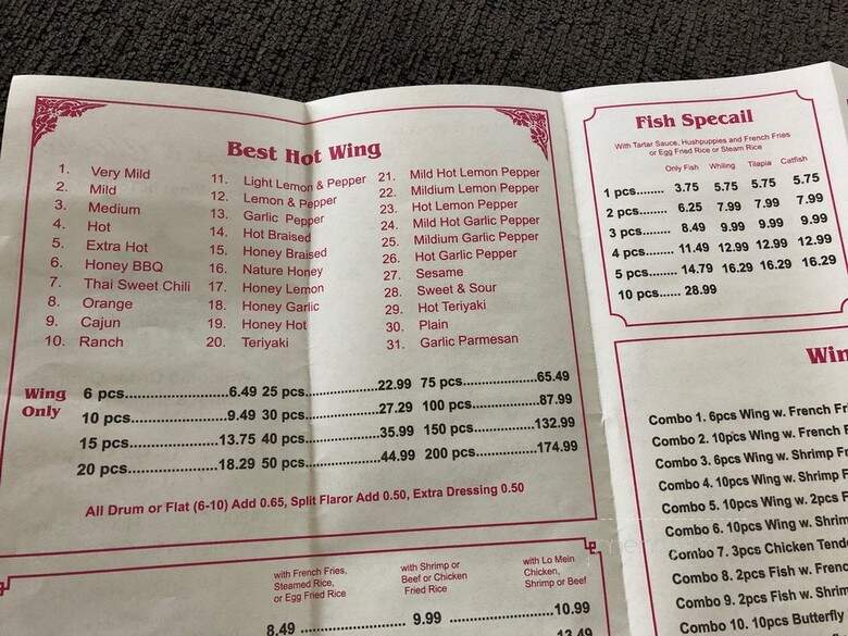 Wings And Chinese - Douglasville, GA menu_pic
