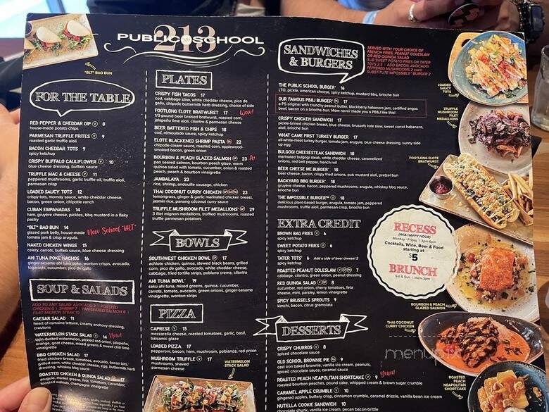 Public School 612 - Los Angeles, CA menu_pic