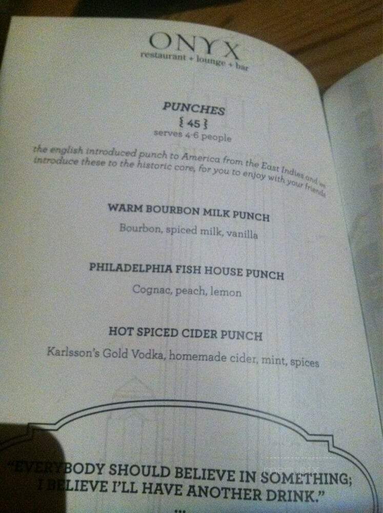 Onyx - Los Angeles, CA menu_pic