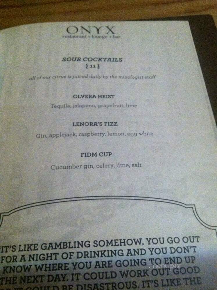 Onyx - Los Angeles, CA menu_pic