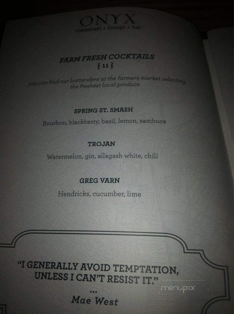 Onyx - Los Angeles, CA menu_pic
