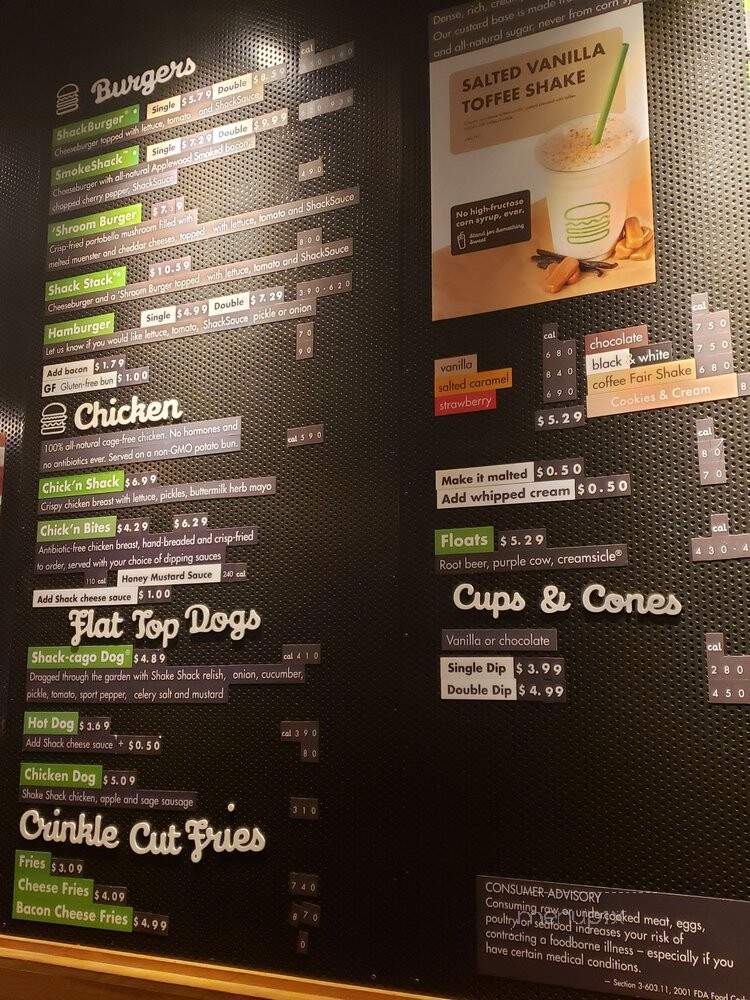 Shake Shack - Washington, DC menu_pic