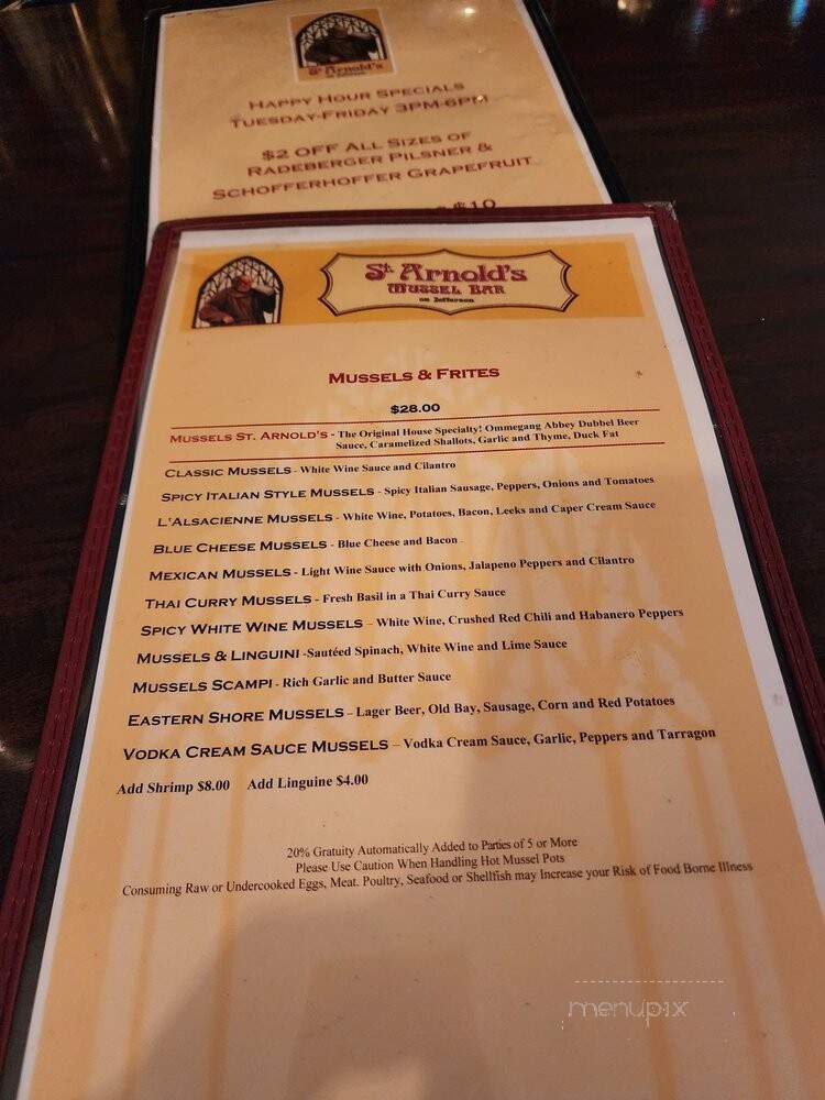 St. Arnold's - Washington, DC menu_pic