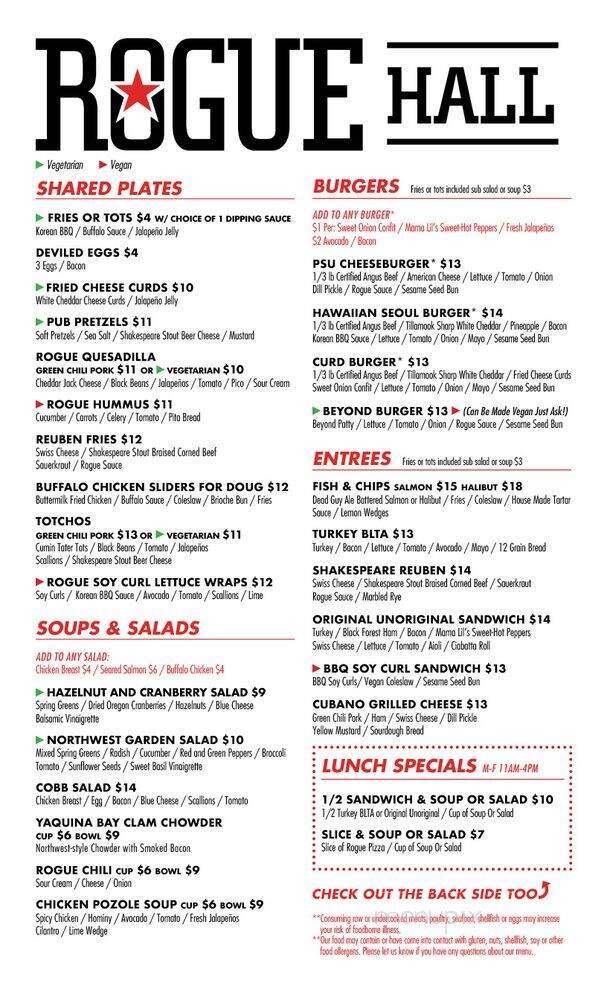 Rogue Hall - Portland, OR menu_pic