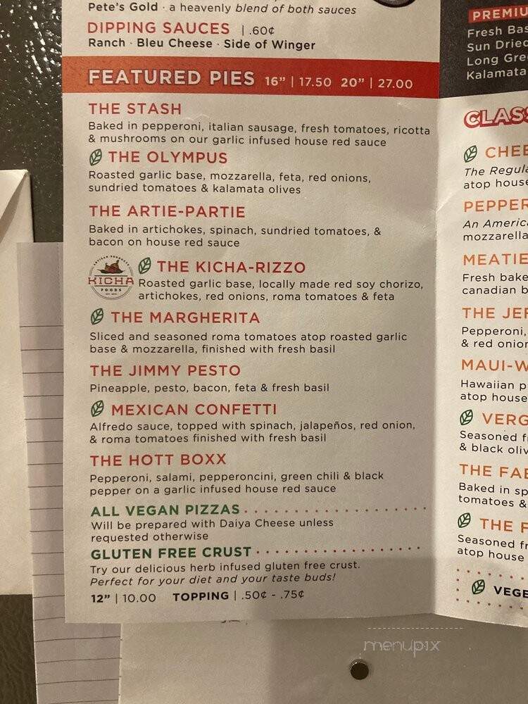 Pizza Joint - El Paso, TX menu_pic