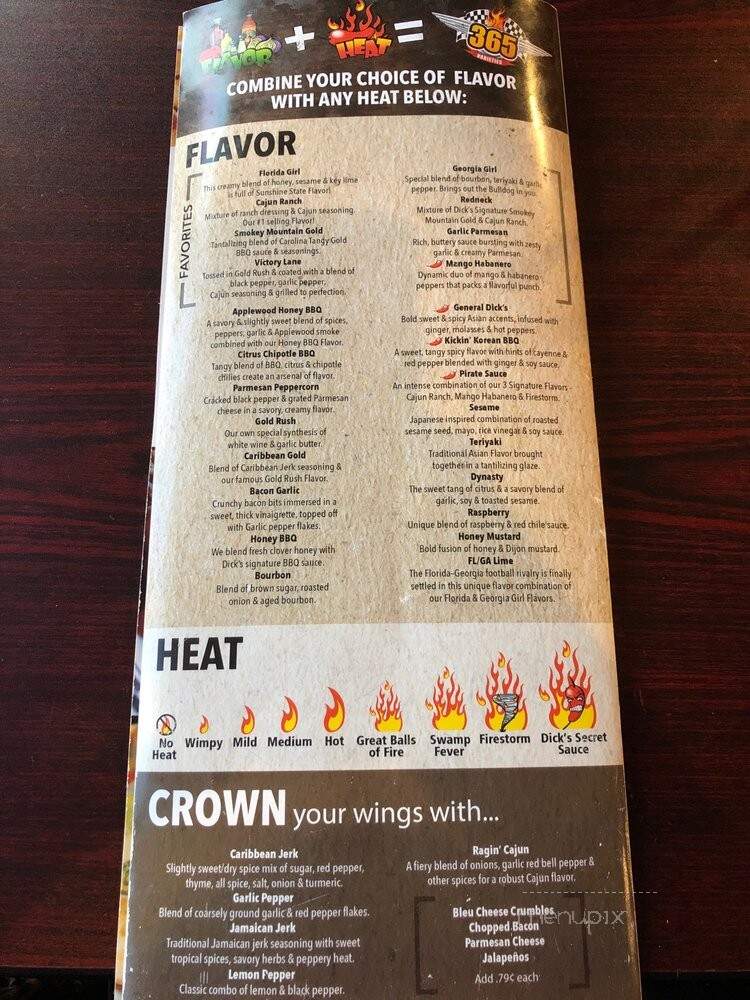 Dick's Wings - Fernandina Beach, FL menu_pic