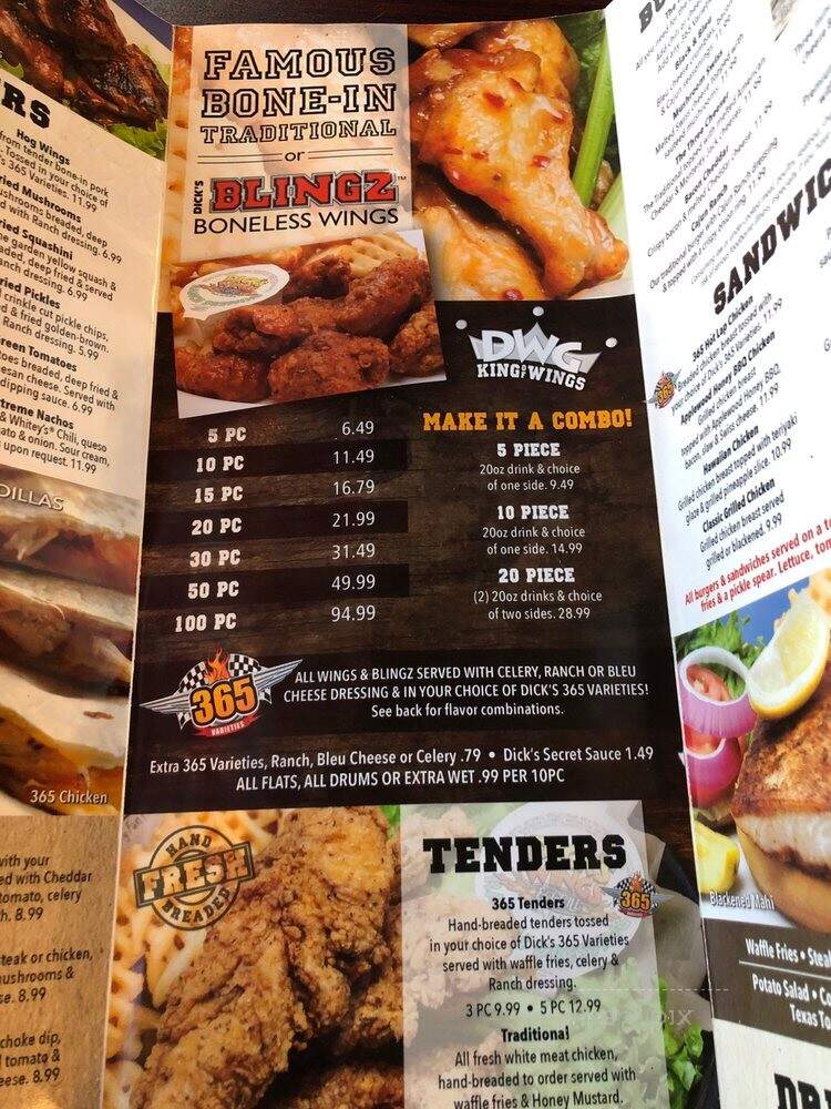 Dick's Wings - Fernandina Beach, FL menu_pic