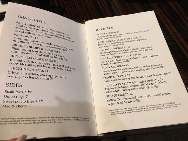 City Bar - Boston, MA menu_pic