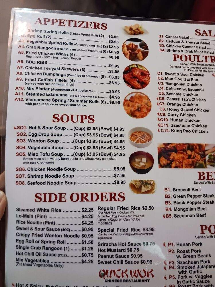 Quick Wok - Fort Worth, TX menu_pic