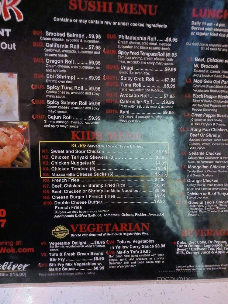 Quick Wok - Fort Worth, TX menu_pic