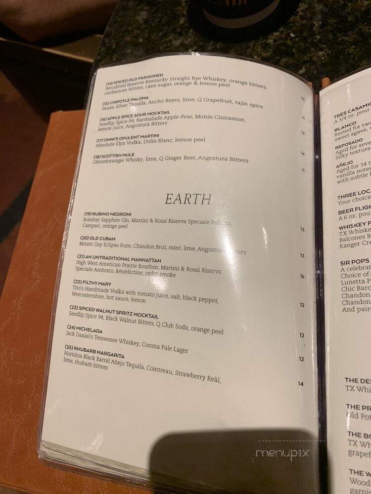 Whiskey Rye - Fort Worth, TX menu_pic