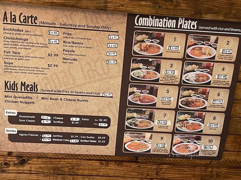 Marianas Taco Shop - Frisco, TX menu_pic