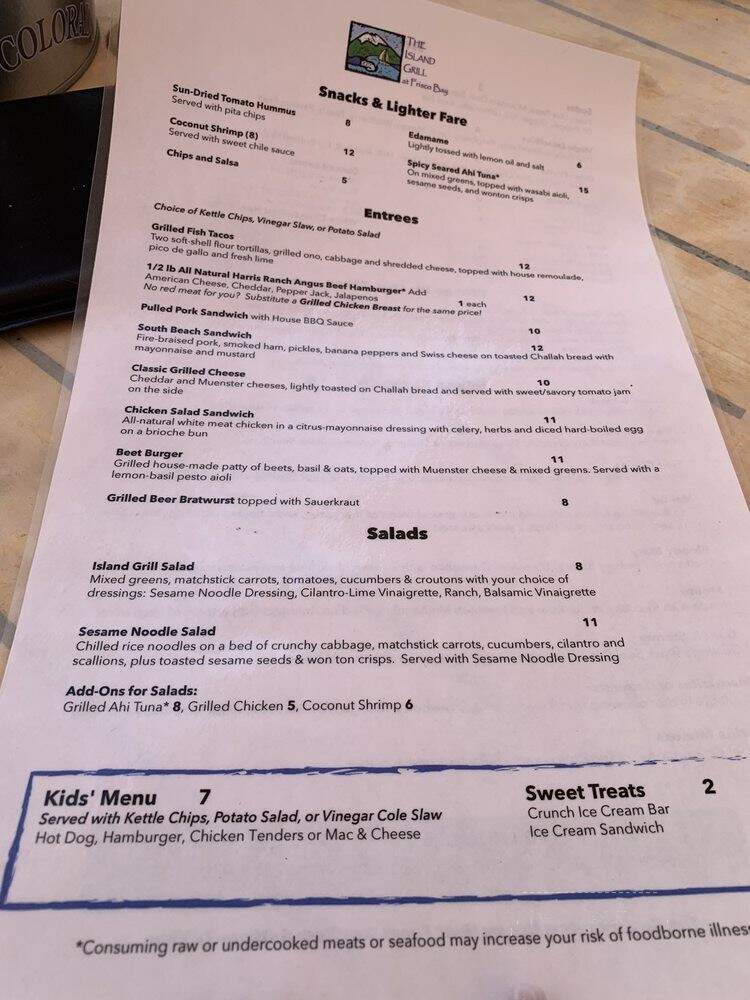 Island Grill at Frisco Bay - Frisco, CO menu_pic